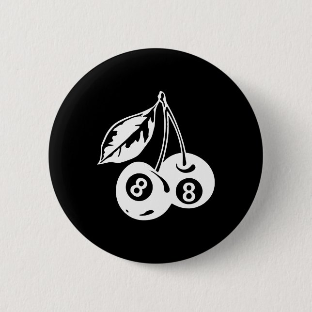 Cherry Billiards - Stylish Pool Game  6 Cm Round Badge (Front)