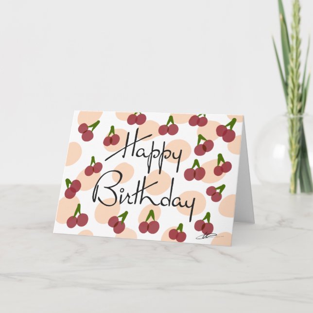 Cherry Birthday Card (Front)