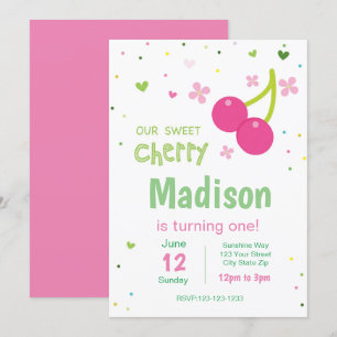 Cherry Birthday invitation