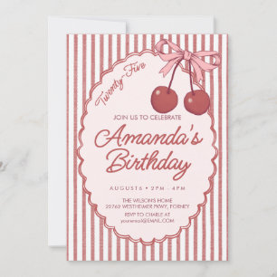 Cherry Birthday  Invitation