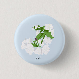Cherry bkossom 3 cm round badge