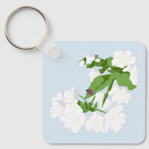 Cherry bkossom key ring