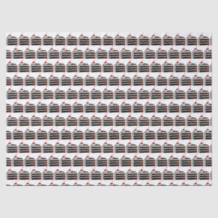 Cherry Black Forest Cake Slice Birthday Party Food Tissue Paper