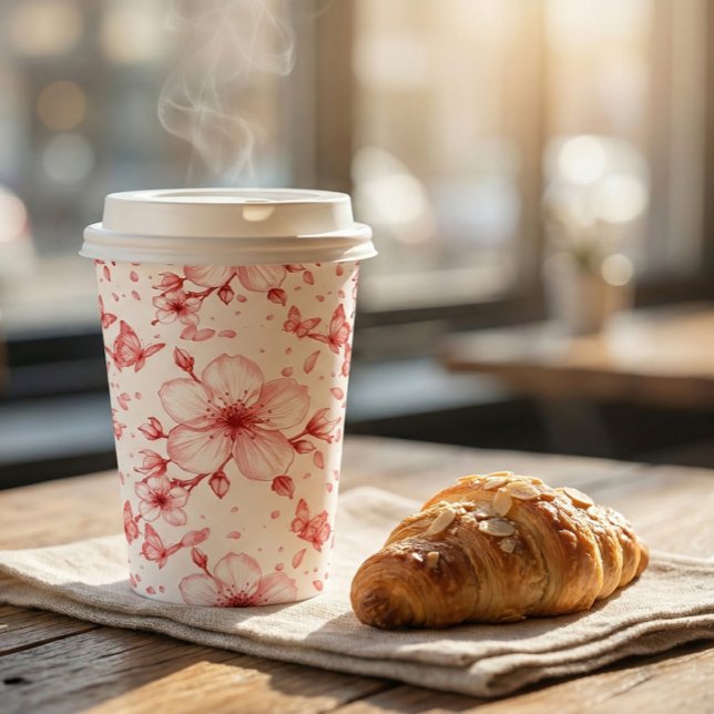 Cherry Bloom Elegance Paper Cups (Creator Uploaded)