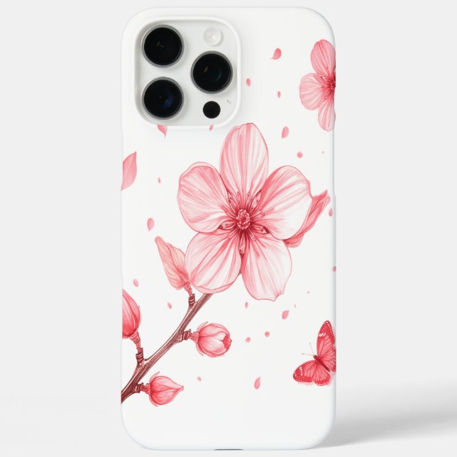 Cherry Bloom Elegance – Vibrant Nature Case (Back)