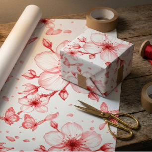 Cherry Bloom Elegance Wrapping Paper