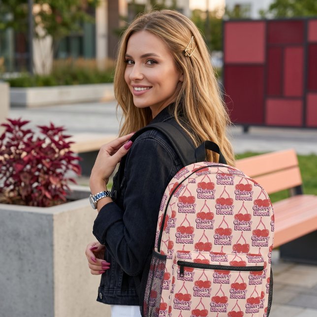 Cherry Bloom Printed Backpack (Creator Uploaded)