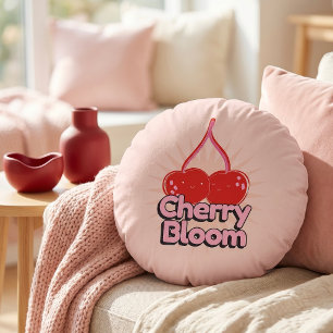 Cherry Bloom Round Cushion