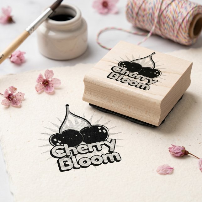 Cherry Bloom Rubber Stamp (Creator Uploaded)