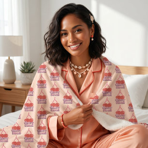 Cherry Bloom Sherpa Blanket