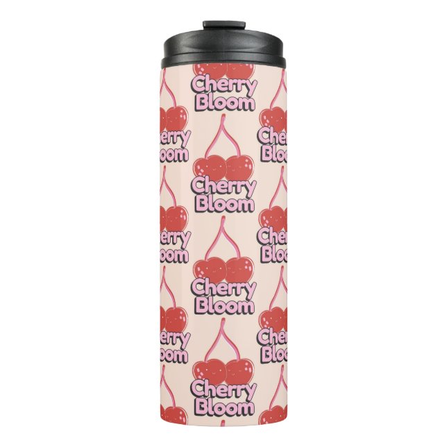 Cherry Bloom Thermal Tumbler (Front)