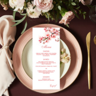 Cherry Blooms Spring Wedding  Menu