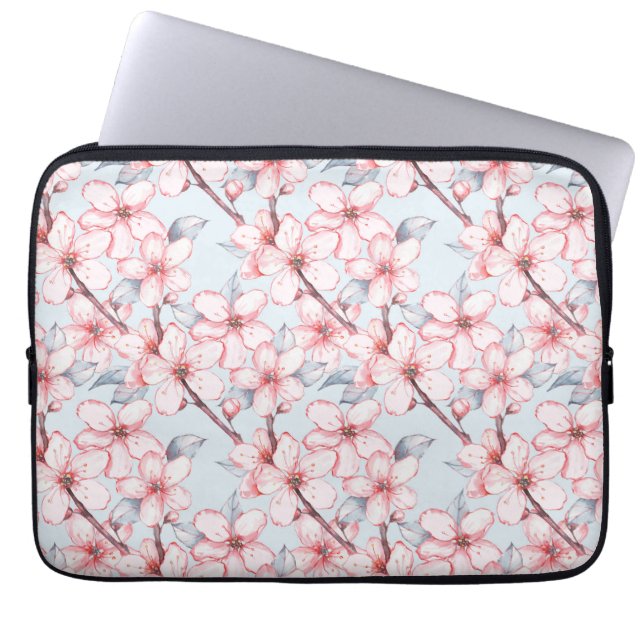 Cherry blossom 3 laptop sleeve (Front)