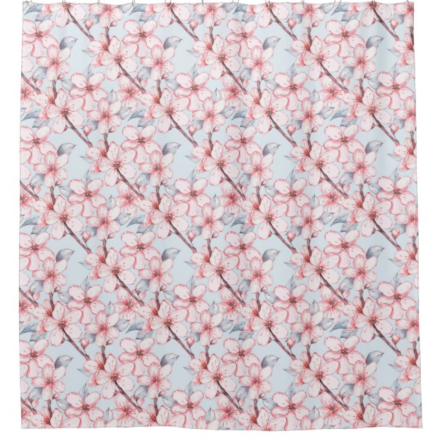 Cherry blossom 3 shower curtain (Front)