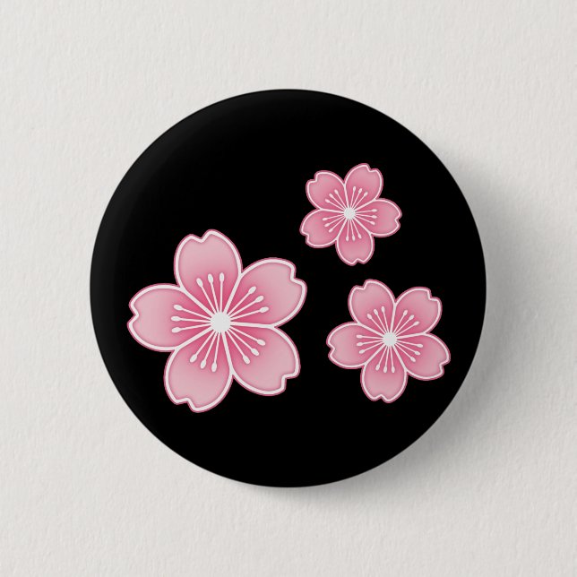 Cherry Blossom 6 Cm Round Badge (Front)
