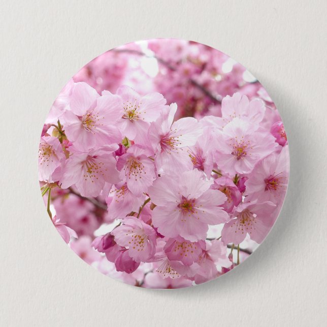 Cherry blossom 7.5 cm round badge (Front)