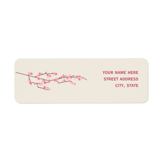 Cherry Blossom Adress Label (Front)