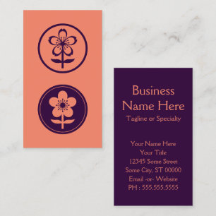 cherry blossom and apple blossom business card