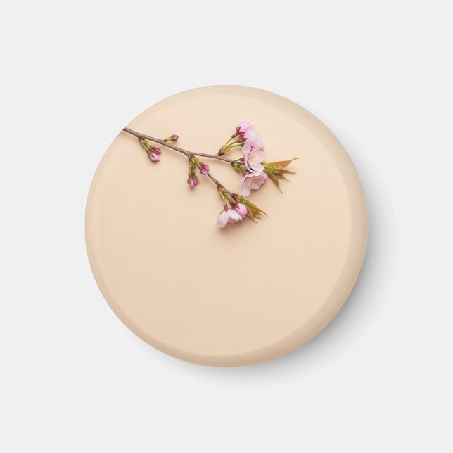 Cherry Blossom and Daisy Background Magnet (Front)