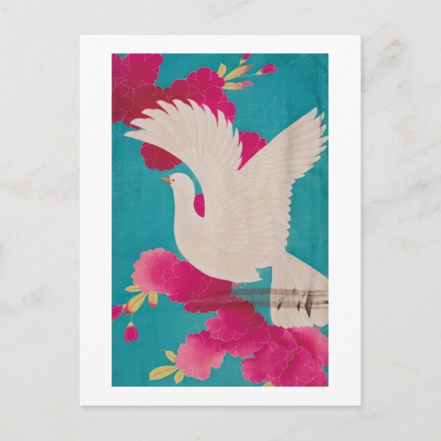 Cherry Blossom and Dove Postcard (Front)