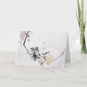 Cherry Blossom and Full Moon, Watanabe Seitei Card