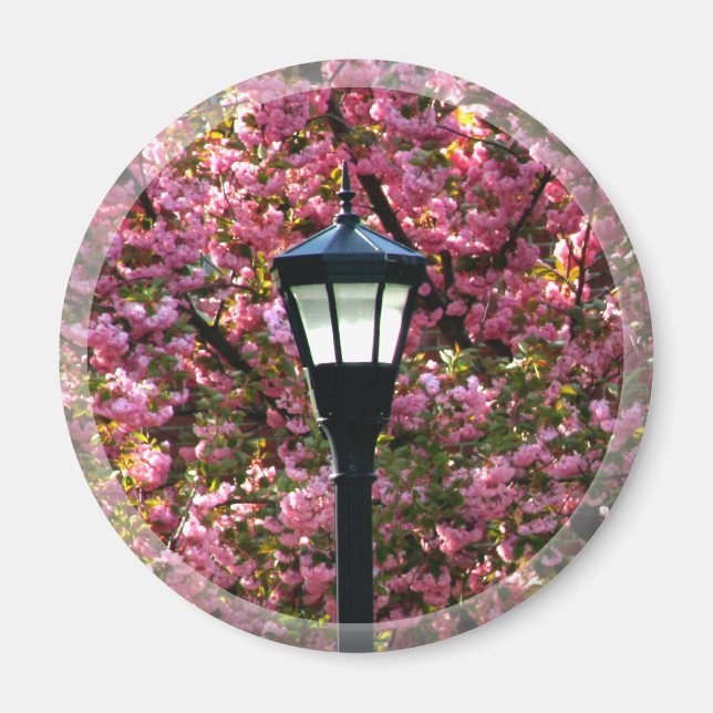 Cherry Blossom And Lamp Magnet Favour (Front)