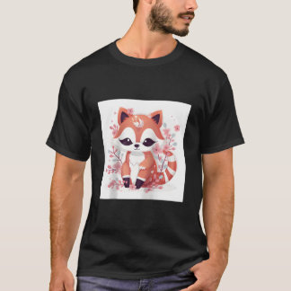 Cherry Blossom And Red Panda Print Home Decor Base T-Shirt