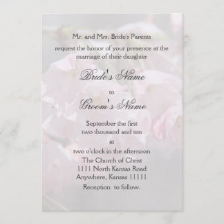 Cherry Blossom and Verse Wedding II Invitation