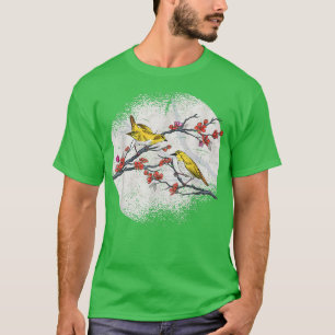 Cherry Blossom Animal Birdwatching Sakura Bird T-Shirt