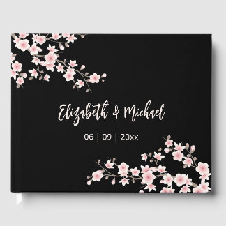 Cherry Blossom Apricot  Floral | Wedding Guest Book