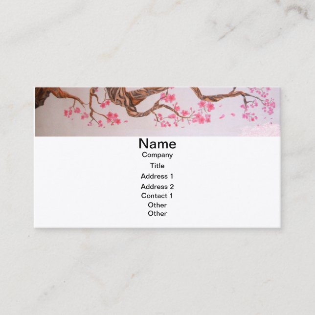 Cherry Blossom Art Business Card (Front)