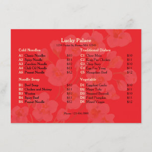 Cherry Blossom Asian Restaurant Flat Menu