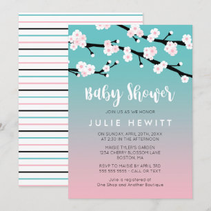 Cherry Blossom Baby Shower Invitation