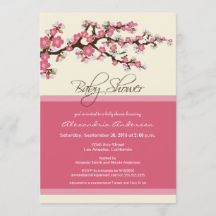 Cherry Blossom Baby Shower Invitation (pink)