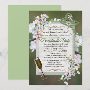 Cherry Blossom Bachelorette Party Invitation
