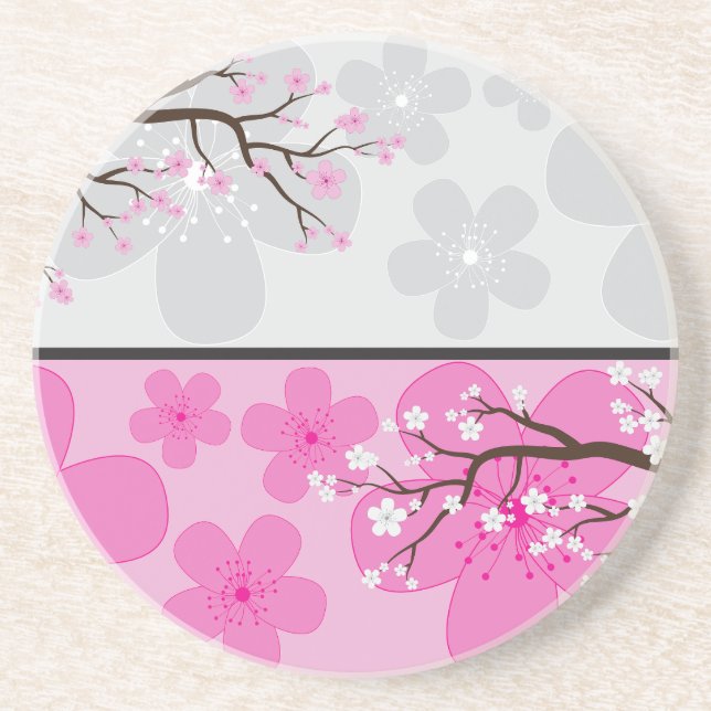 Cherry Blossom Banners Coaster (Front)