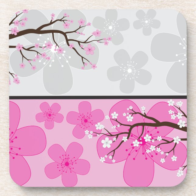 Cherry Blossom Banners Coaster (Front)