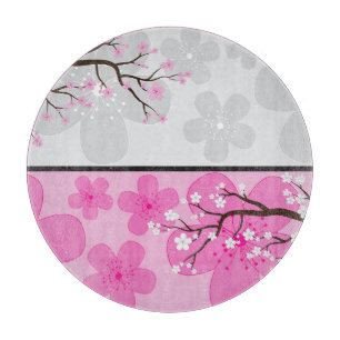 Cherry Blossom Banners Cutting Board