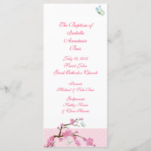 Cherry Blossom Baptismal Program 1/5 Programme