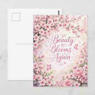 Cherry Blossom : Beauty Blooms Again Postcard