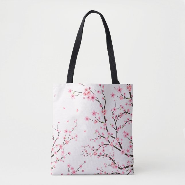 Cherry Blossom Beauty Tote Bag (Front)
