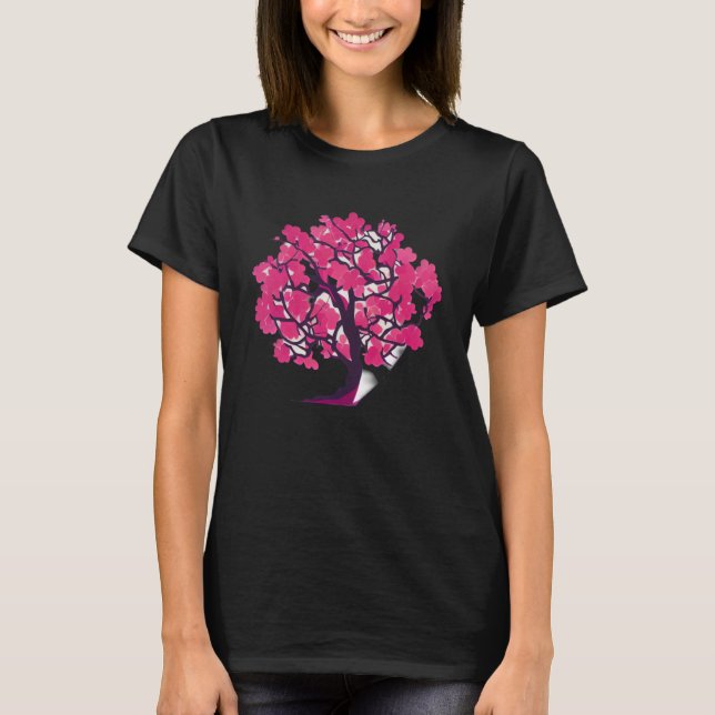 Cherry Blossom Beauty Tree of Life T-Shirt (Front)
