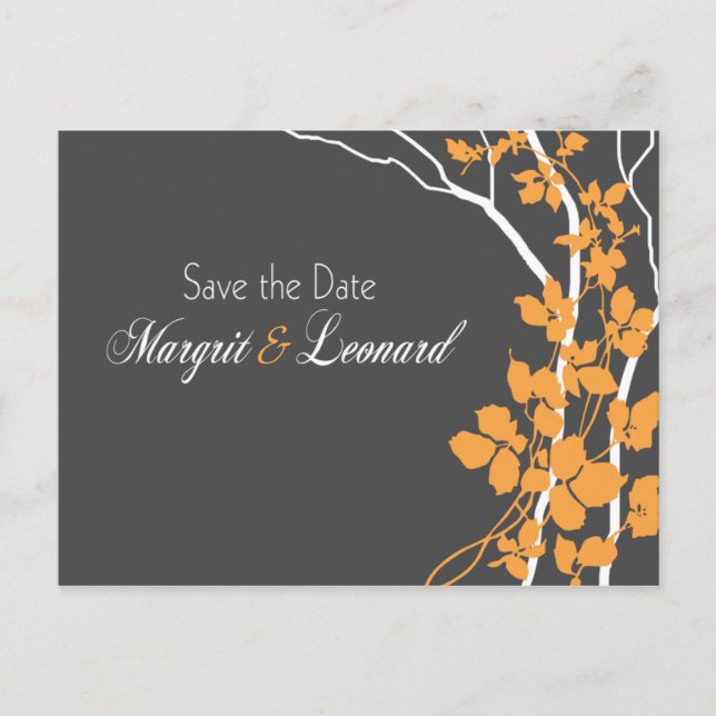 Cherry Blossom Bella Save the Date Announcement Postcard (Front)