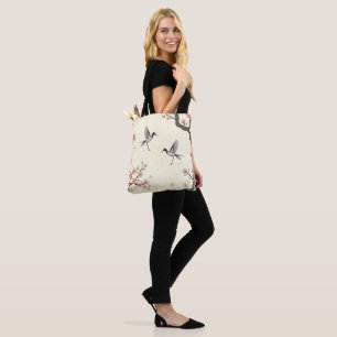 Cherry Blossom Bird Tote Bag