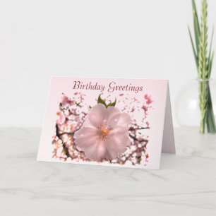 Cherry Blossom Birthday Card