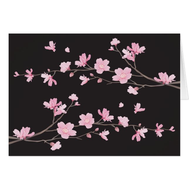 Cherry Blossom - Black (Front Horizontal)
