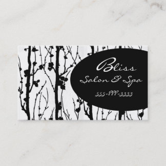cherry blossom black 1 business card