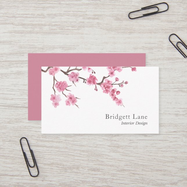 Cherry Blossom Bloom | Interior Designer Business Card (Front/Back In Situ)