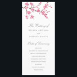 Cherry Blossom Bloom | Wedding Program Programme<br><div class="desc">Add your details to create a unique and classy yet modern wedding program card in a Japanese style cherry blossom theme.
All elements of this item are adjustable by using the customisation function.  Enjoy creating and making it your own.</div>