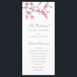 Cherry Blossom Bloom | Wedding Program Programme<br><div class="desc">Add your details to create a unique and classy yet modern wedding program card in a Japanese style cherry blossom theme.
All elements of this item are adjustable by using the customisation function.  Enjoy creating and making it your own.</div>